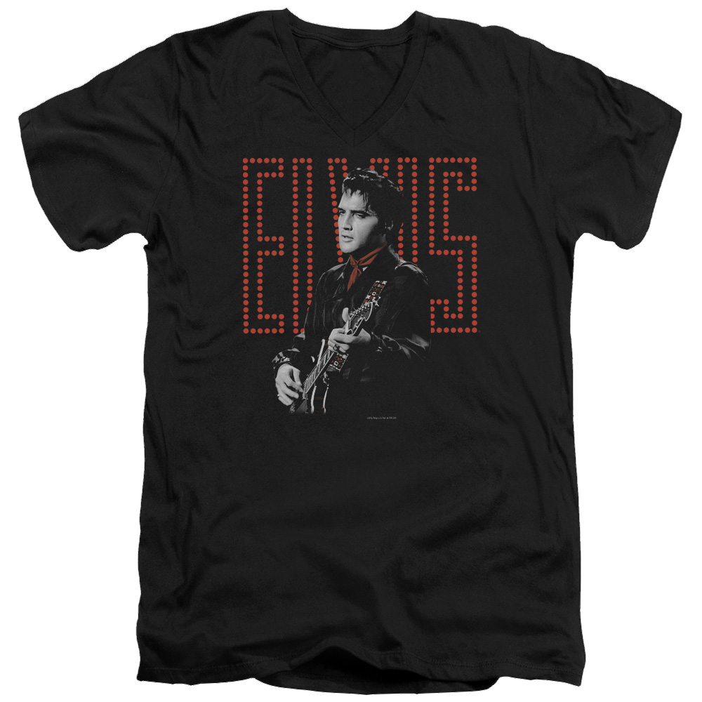 Elvis Presley Red Guitarman - Men's V-Neck T-Shirt Men's V-Neck T-Shirt Elvis Presley