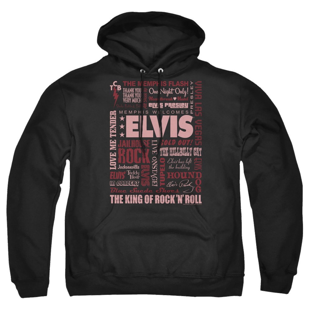Elvis Presley Whole Lotta Type - Pullover Hoodie Pullover Hoodie Elvis Presley