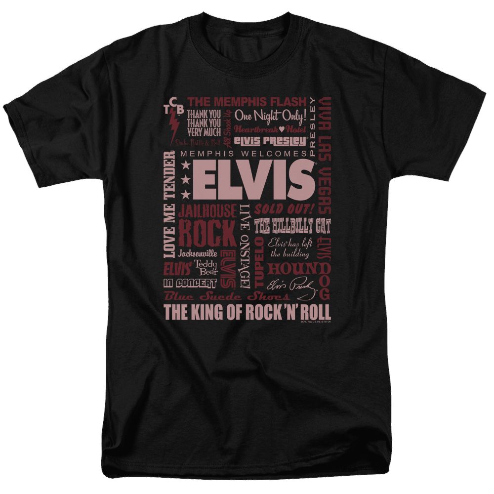 Elvis Presley Whole Lotta Type - Men's Regular Fit T-Shirt Men's Regular Fit T-Shirt Elvis Presley