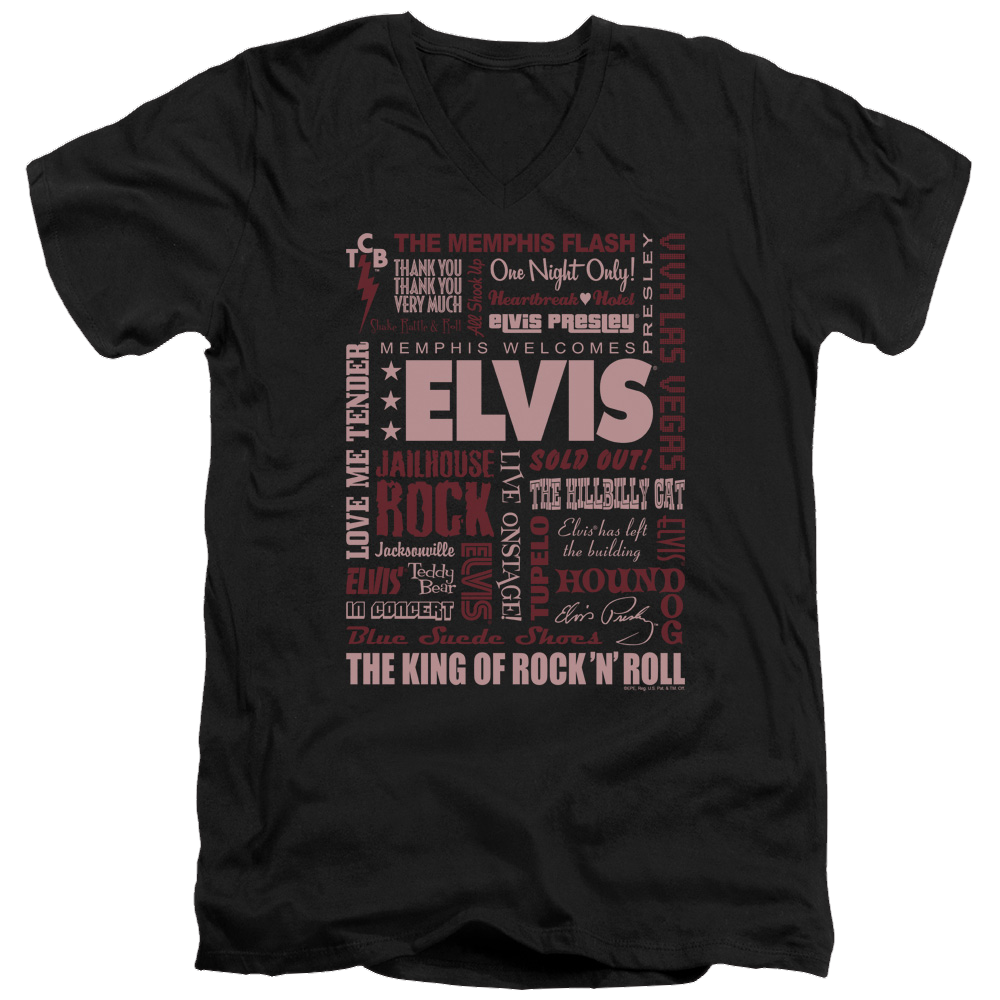 Elvis Presley Whole Lotta Type - Men's V-Neck T-Shirt Men's V-Neck T-Shirt Elvis Presley