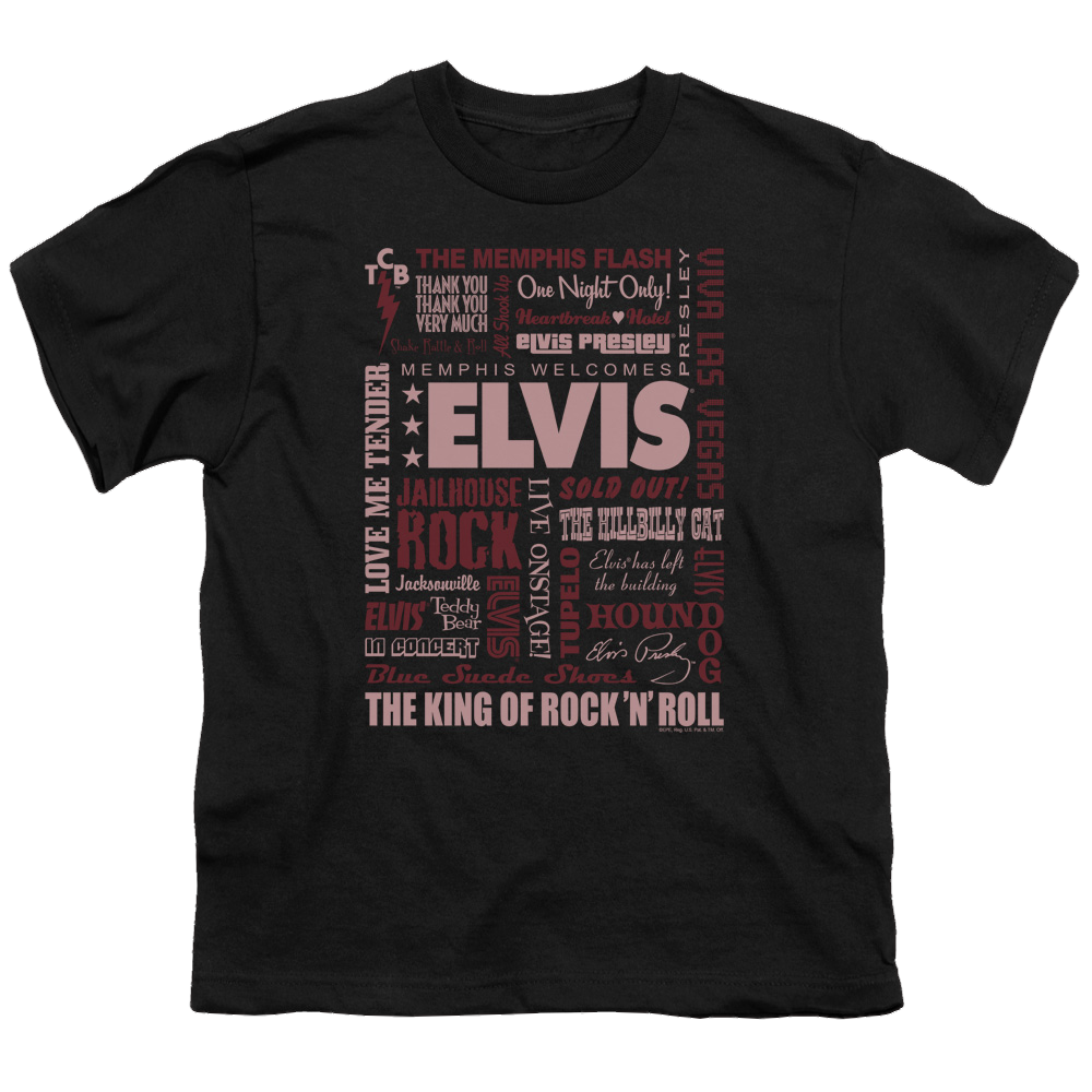 Elvis Presley Whole Lotta Type - Youth T-Shirt (Ages 8-12) Youth T-Shirt (Ages 8-12) Elvis Presley