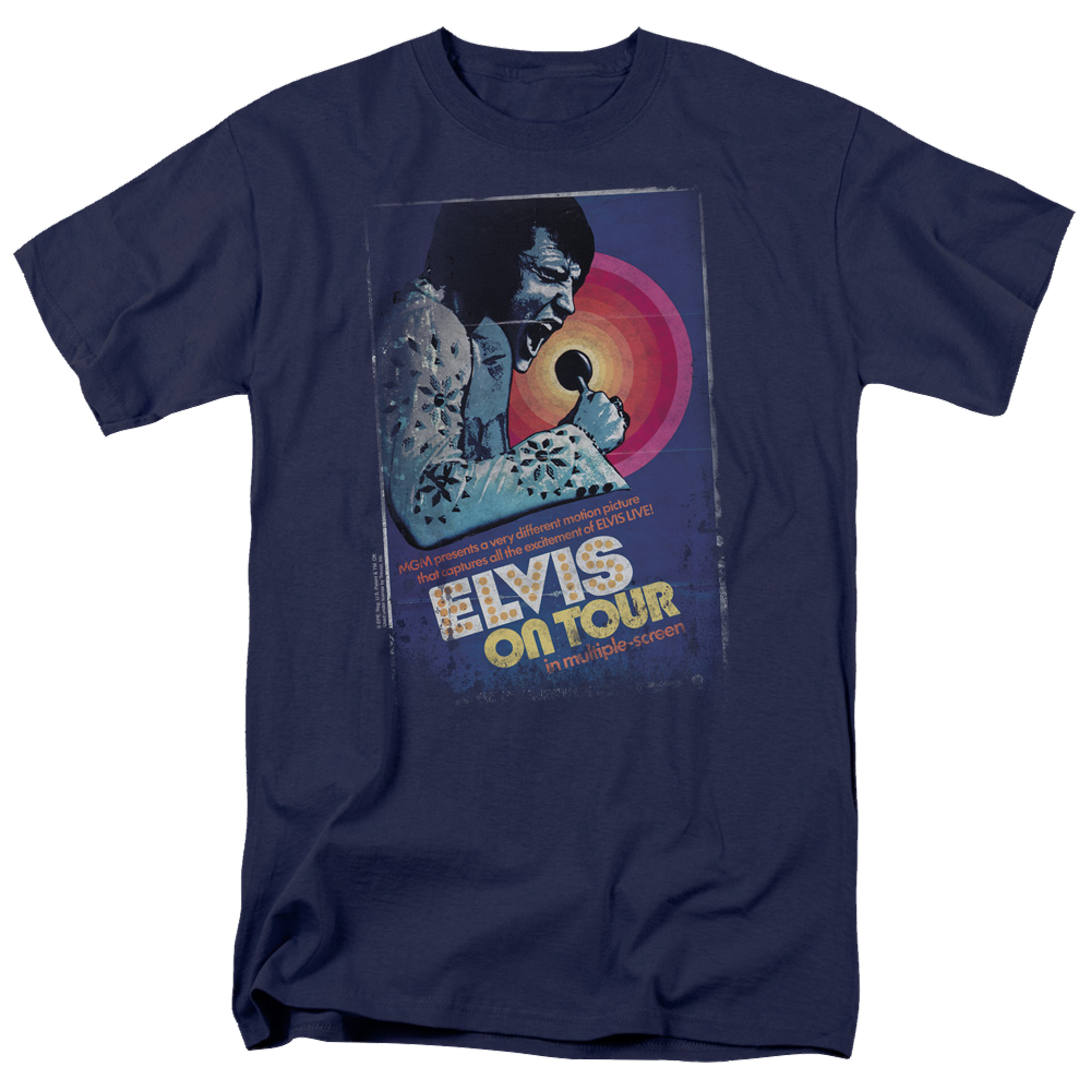 Elvis Presley On Tour Poster - Men's Regular Fit T-Shirt Men's Regular Fit T-Shirt Elvis Presley