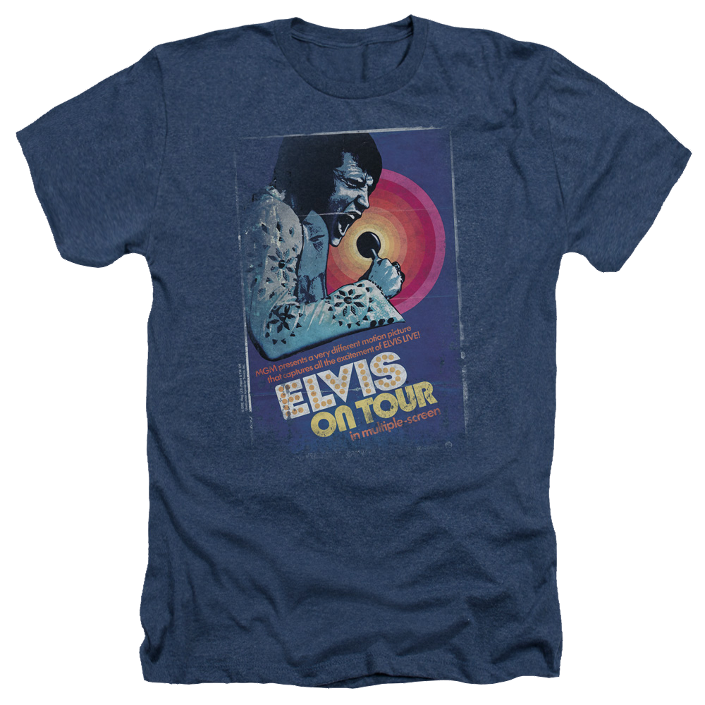 Elvis Presley On Tour Poster - Men's Heather T-Shirt Men's Heather T-Shirt Elvis Presley