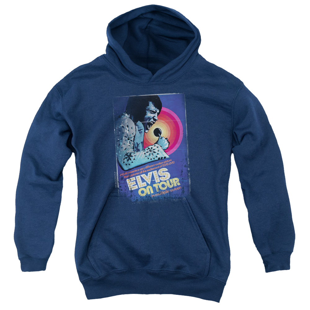 Elvis Presley On Tour Poster - Youth Hoodie (Ages 8-12) Youth Hoodie (Ages 8-12) Elvis Presley