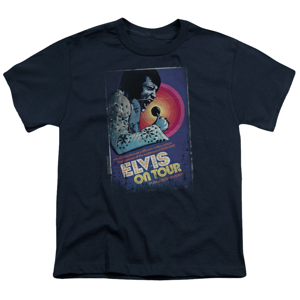 Elvis Presley On Tour Poster - Youth T-Shirt (Ages 8-12) Youth T-Shirt (Ages 8-12) Elvis Presley