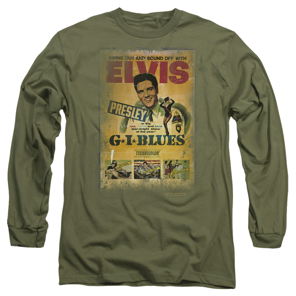 Elvis Presley Gi Blues Poster - Men's Long Sleeve T-Shirt Men's Long Sleeve T-Shirt Elvis Presley