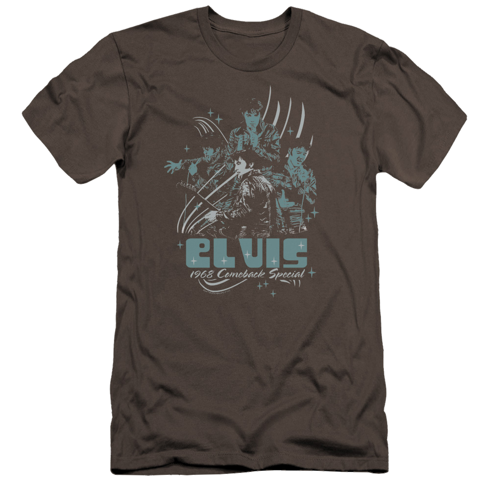 Elvis Presley 68 Leather - Men's Premium Slim Fit T-Shirt Men's Premium Slim Fit T-Shirt Elvis Presley