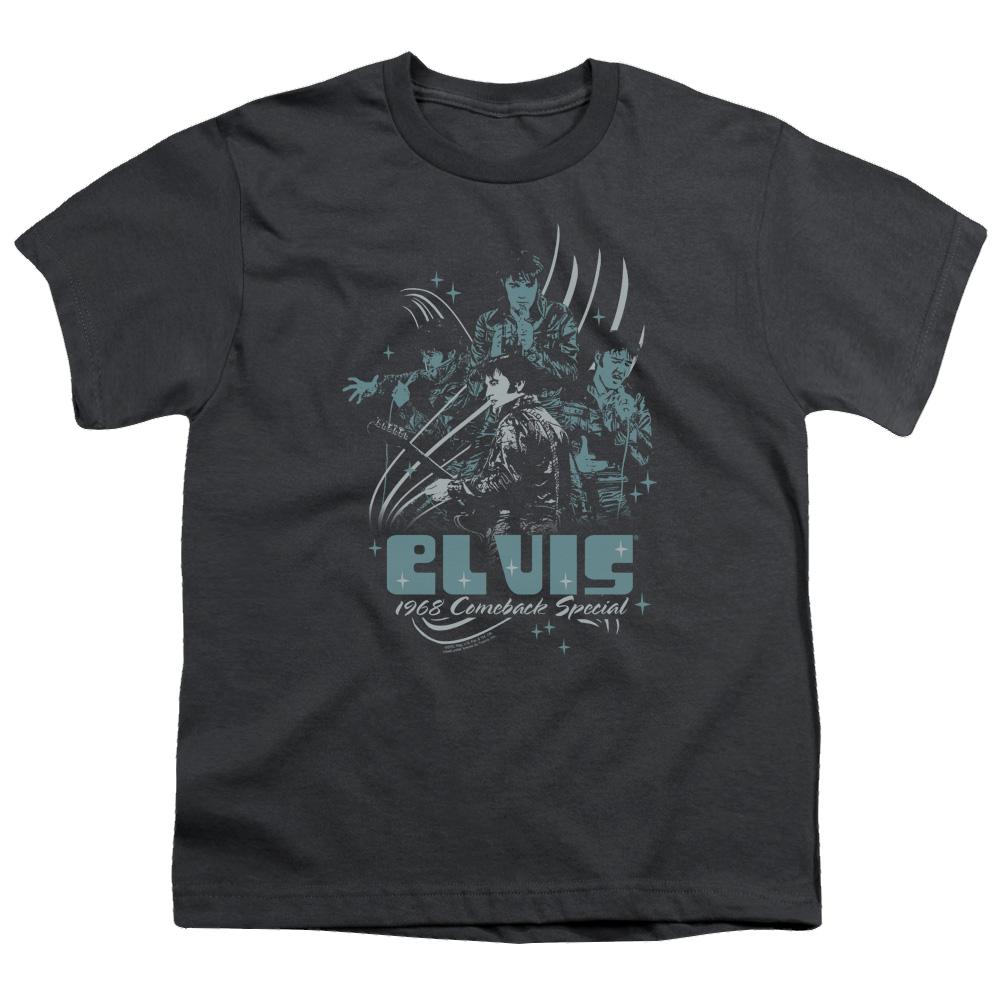 Elvis Presley 68 Leather - Youth T-Shirt (Ages 8-12) Youth T-Shirt (Ages 8-12) Elvis Presley