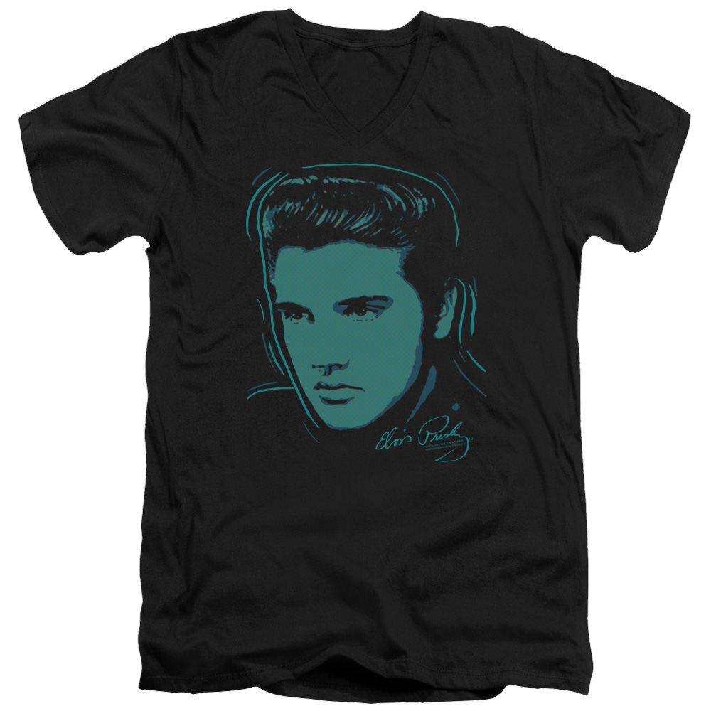 Elvis Presley Young Dots - Men's V-Neck T-Shirt Men's V-Neck T-Shirt Elvis Presley