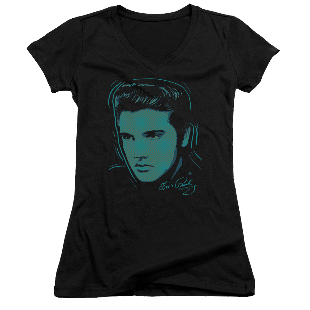 Elvis Presley Young Dots - Juniors V-Neck T-Shirt Juniors V-Neck T-Shirt Elvis Presley