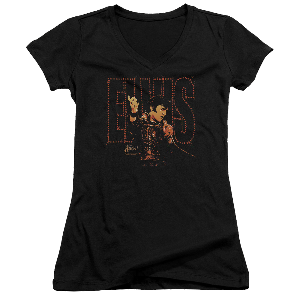 Elvis Presley Take My Hand - Juniors V-Neck T-Shirt Juniors V-Neck T-Shirt Elvis Presley