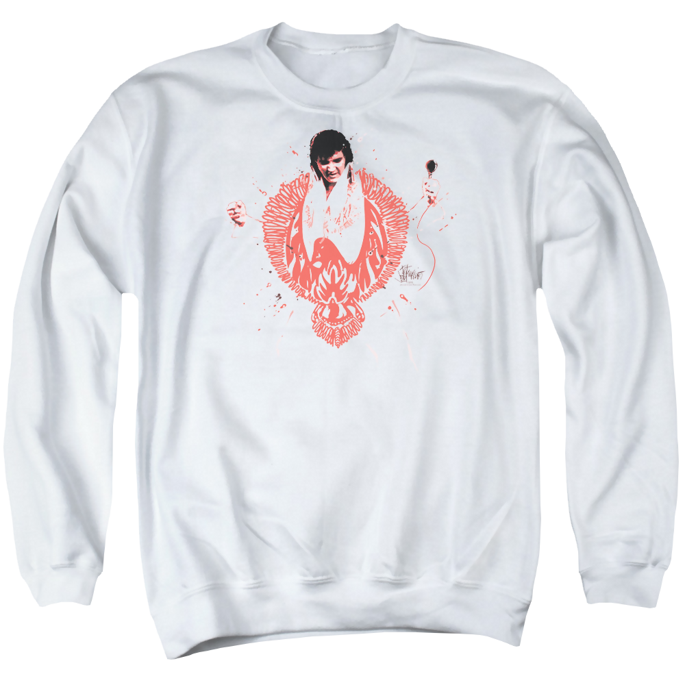Elvis Presley Red Pheonix - Men's Crewneck Sweatshirt Men's Crewneck Sweatshirt Elvis Presley