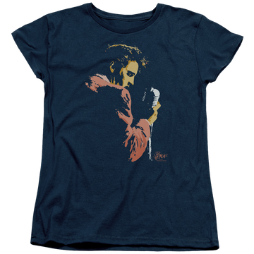 Navy women's t-shirt with Elvis Presley Early Elvis graphic