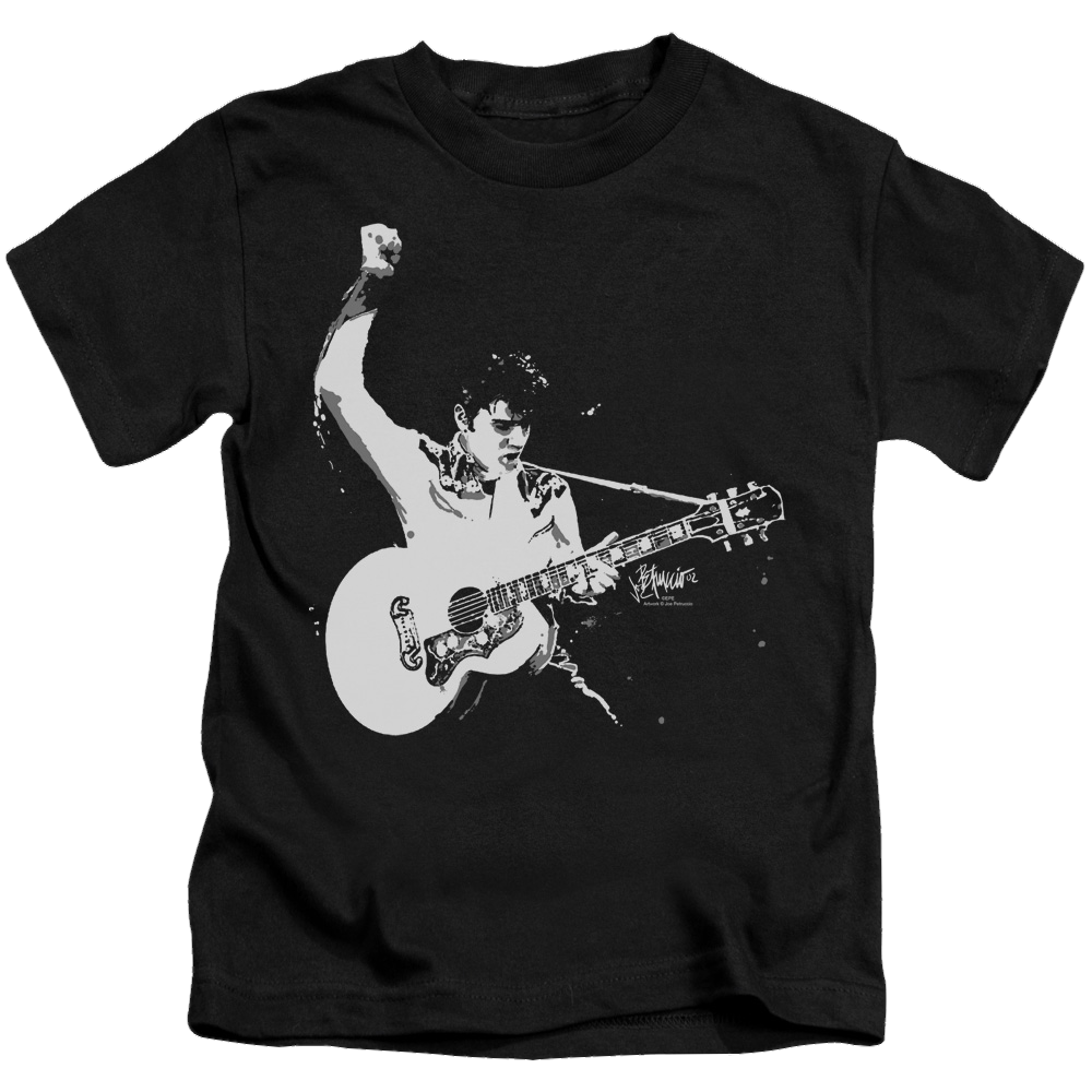 Elvis Presley Black And White Guitarman - Kid's T-Shirt (Ages 4-7) Kid's T-Shirt (Ages 4-7) Elvis Presley