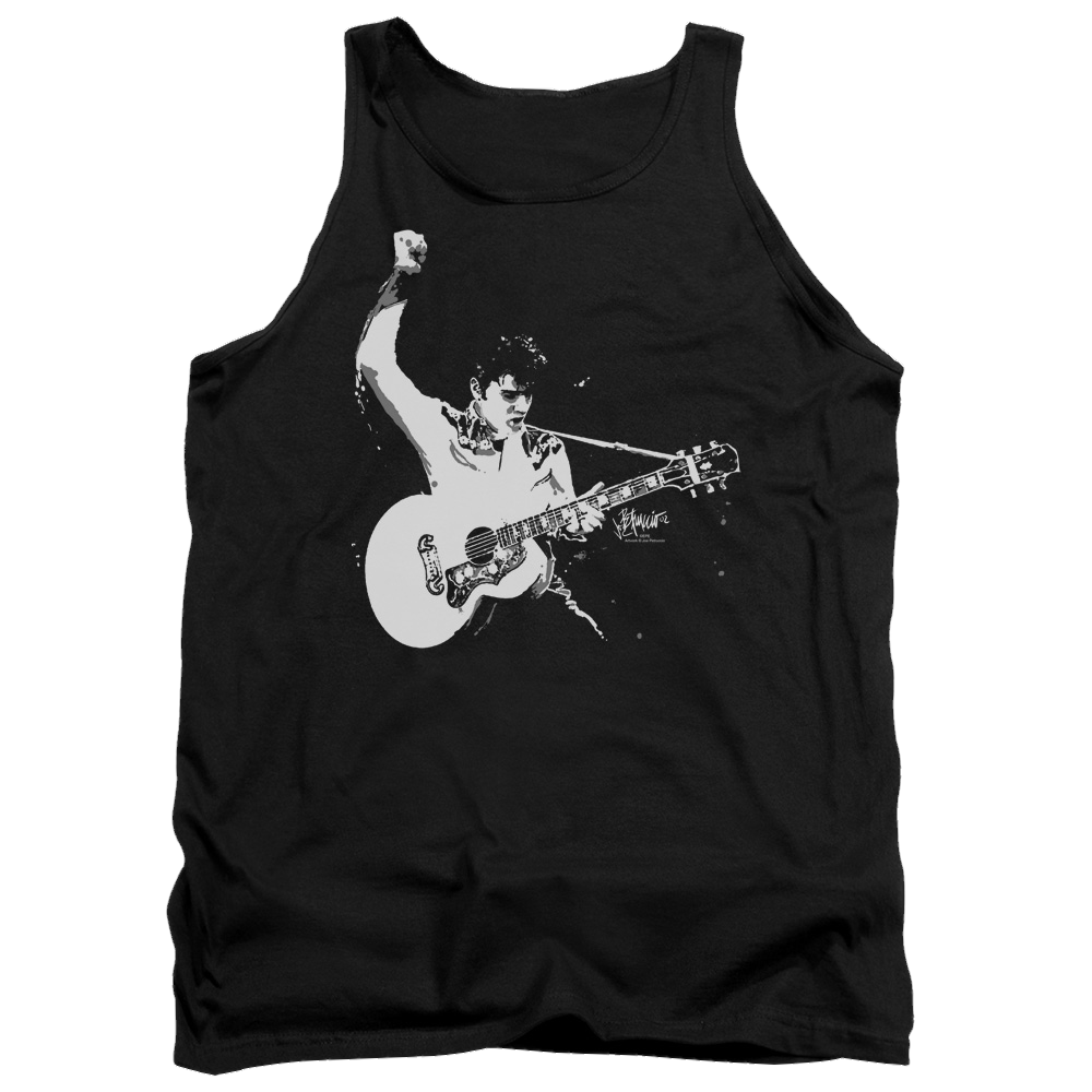Elvis Presley Black And White Guitarman Men's Tank Men's Tank Elvis Presley