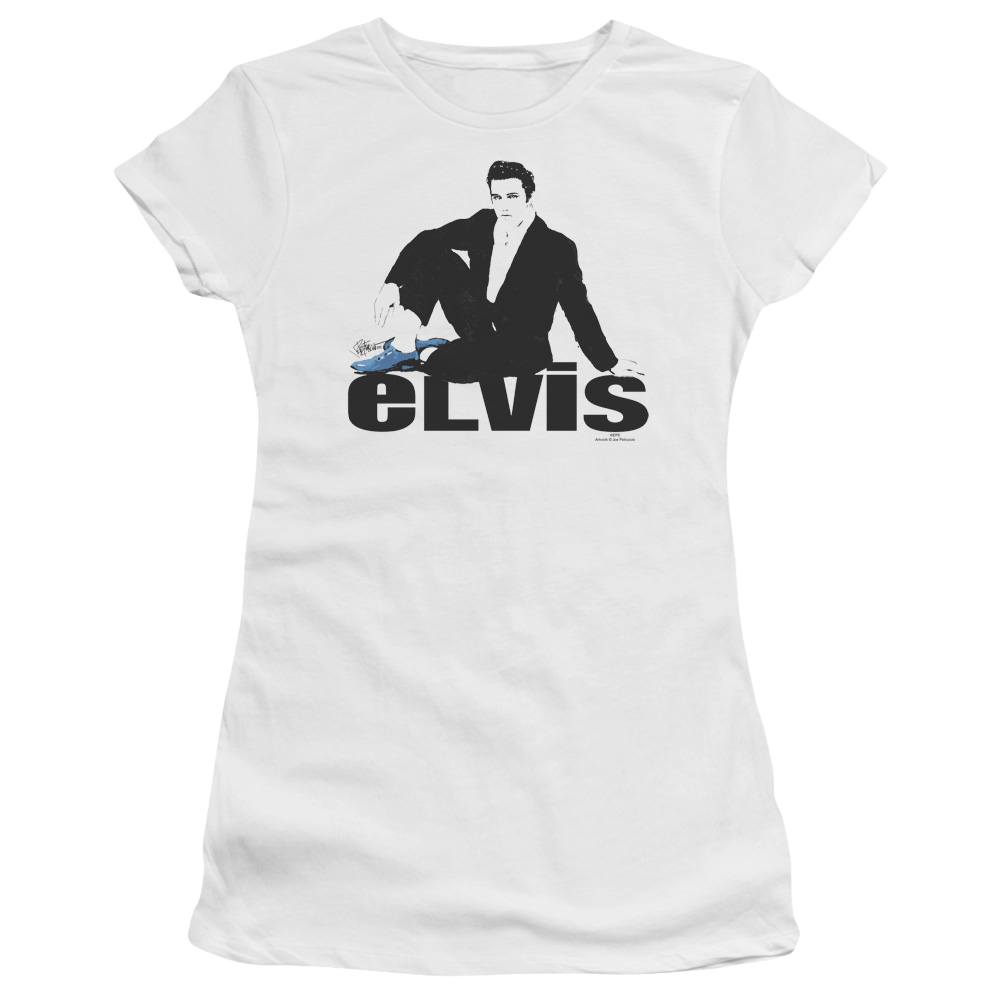 Elvis Presley Blue Suede - Juniors T-Shirt Juniors T-Shirt Elvis Presley