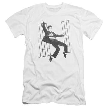 Elvis Blue Suede Premium Adult Slim Fit T-Shirt Men's Premium Slim Fit T-Shirt Elvis Presley