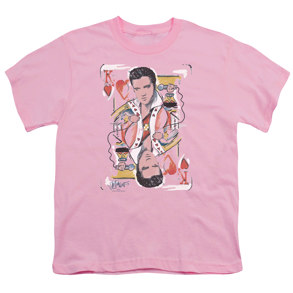Elvis Presley King Of Hearts - Youth T-Shirt (Ages 8-12) Youth T-Shirt (Ages 8-12) Elvis Presley