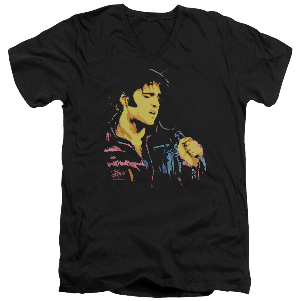 Elvis Presley Neon Elvis - Men's V-Neck T-Shirt Men's V-Neck T-Shirt Elvis Presley
