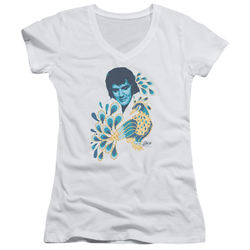 Elvis Presley Peacock - Juniors V-Neck T-Shirt Juniors V-Neck T-Shirt Elvis Presley
