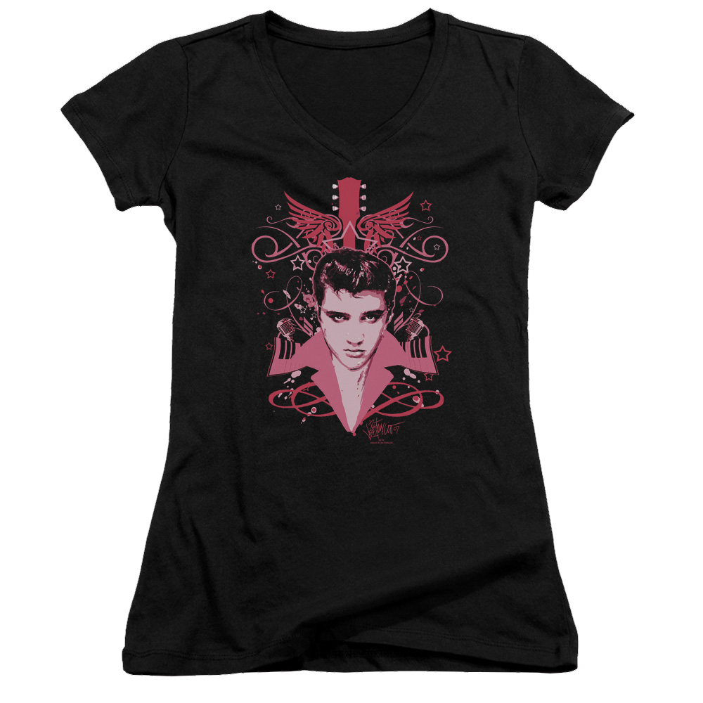 Elvis Presley Lets Face It - Juniors V-Neck T-Shirt Juniors V-Neck T-Shirt Elvis Presley