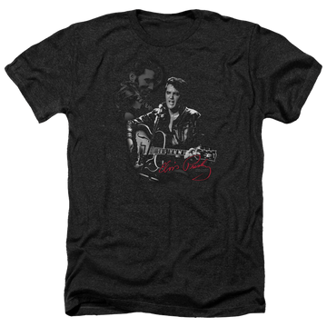 Charcoal men's heather t-shirt with Elvis Presley Show Stopper graphic