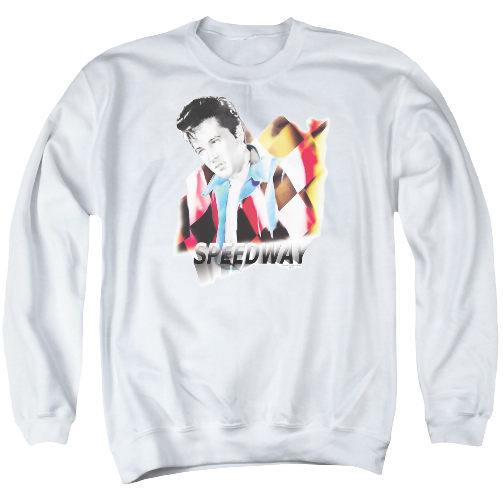 Elvis Presley Speedway - Men's Crewneck Sweatshirt Men's Crewneck Sweatshirt Elvis Presley