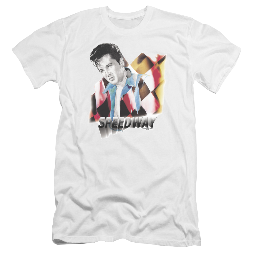 Elvis Presley Speedway - Men's Premium Slim Fit T-Shirt Men's Premium Slim Fit T-Shirt Elvis Presley