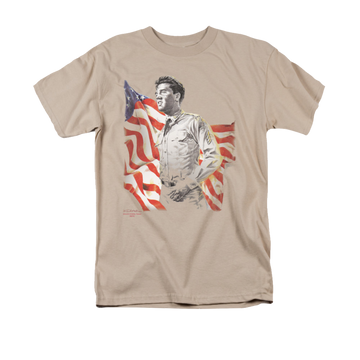 Sand men's regular fit t-shirt with Elvis Presley Freedom graphic