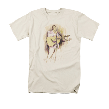 Cream men's regular fit t-shirt with Elvis Presley I Was The One graphic