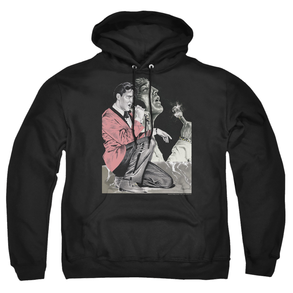 Elvis Presley Rock N Roll Smoke - Pullover Hoodie Pullover Hoodie Elvis Presley