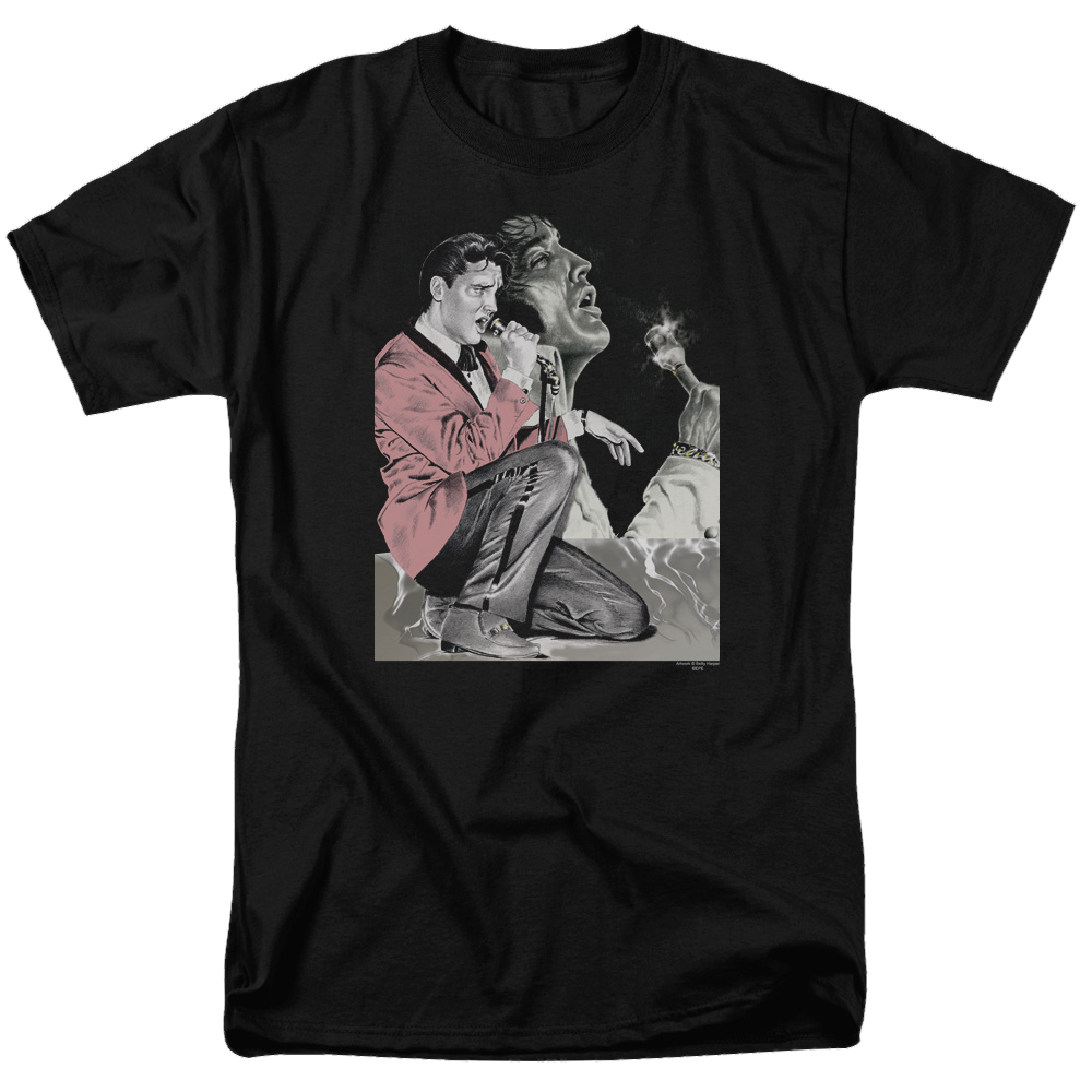 Elvis Presley Rock N Roll Smoke - Men's Regular Fit T-Shirt Men's Regular Fit T-Shirt Elvis Presley