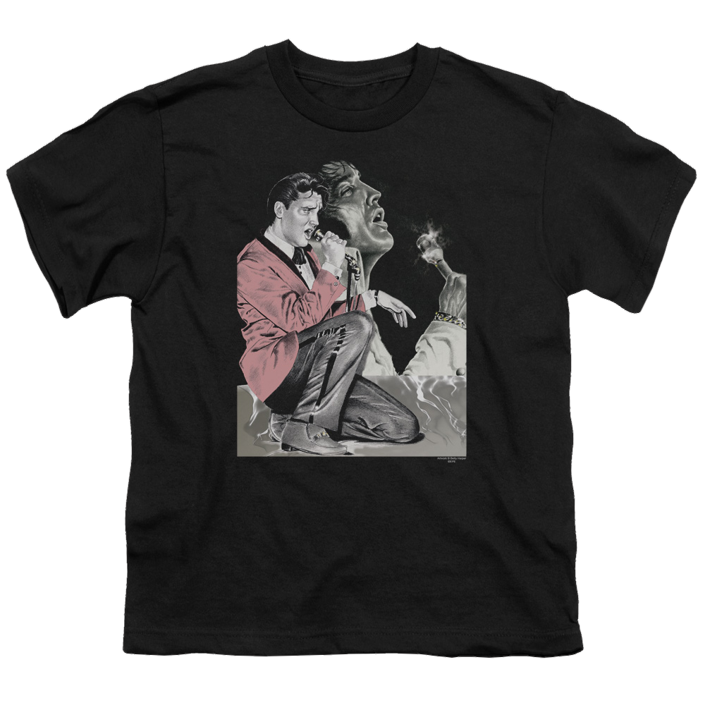 Elvis Presley Rock N Roll Smoke - Kid's T-Shirt Kid's T-Shirt (Ages 4-7) Elvis Presley