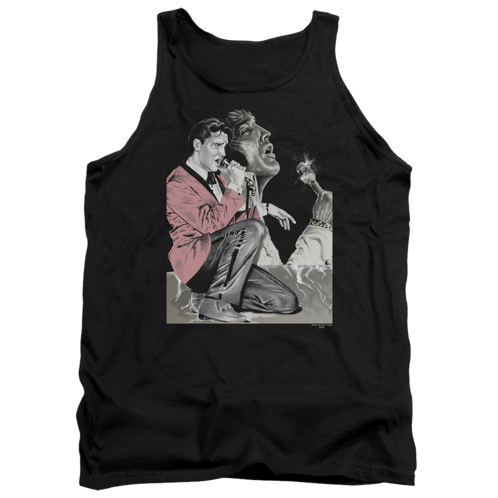 Elvis Presley Rock N Roll Smoke Men's Tank Men's Tank Elvis Presley