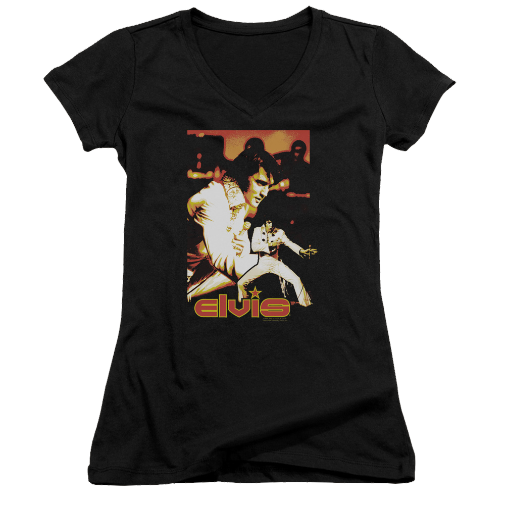 Elvis Presley Showman - Juniors V-Neck T-Shirt Juniors V-Neck T-Shirt Elvis Presley
