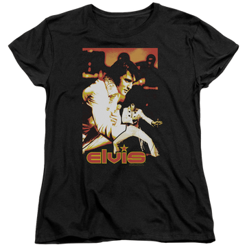 Black women's t-shirt with Elvis Presley Showman graphic