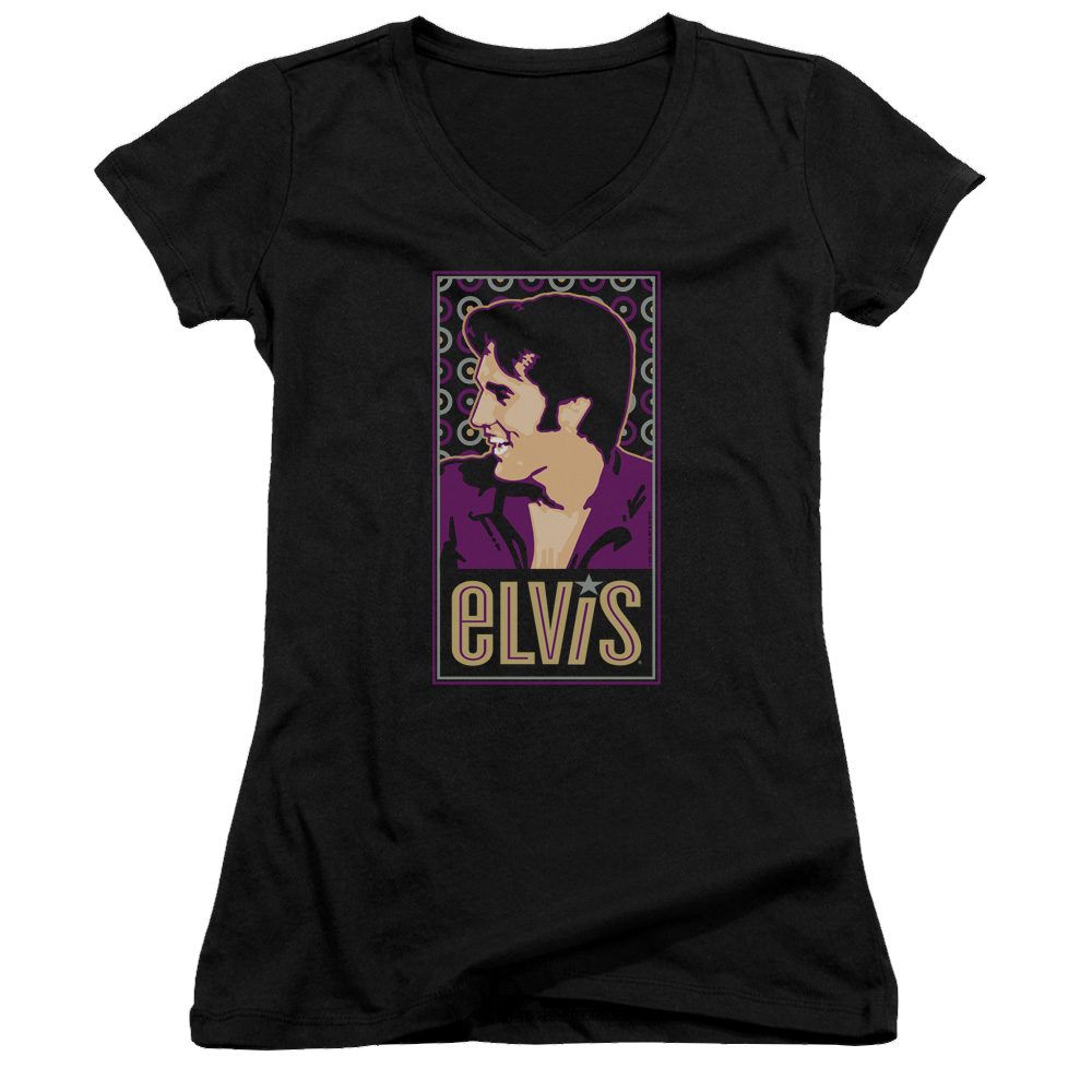 Elvis Presley Elvis Is - Juniors V-Neck T-Shirt Juniors V-Neck T-Shirt Elvis Presley