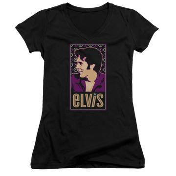 Elvis Presley Elvis Is - Juniors V-Neck T-Shirt Juniors V-Neck T-Shirt Elvis Presley