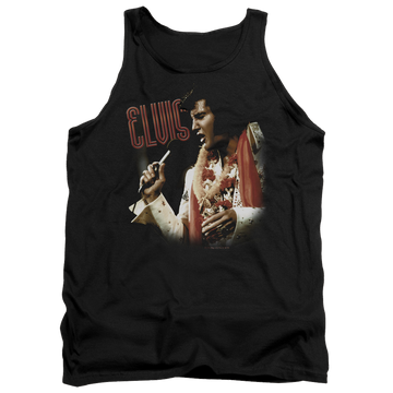 Black men's tank with Elvis Presley Soulful graphic