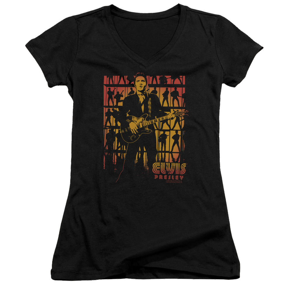 Elvis Presley Comeback Spotlight - Juniors V-Neck T-Shirt Juniors V-Neck T-Shirt Elvis Presley