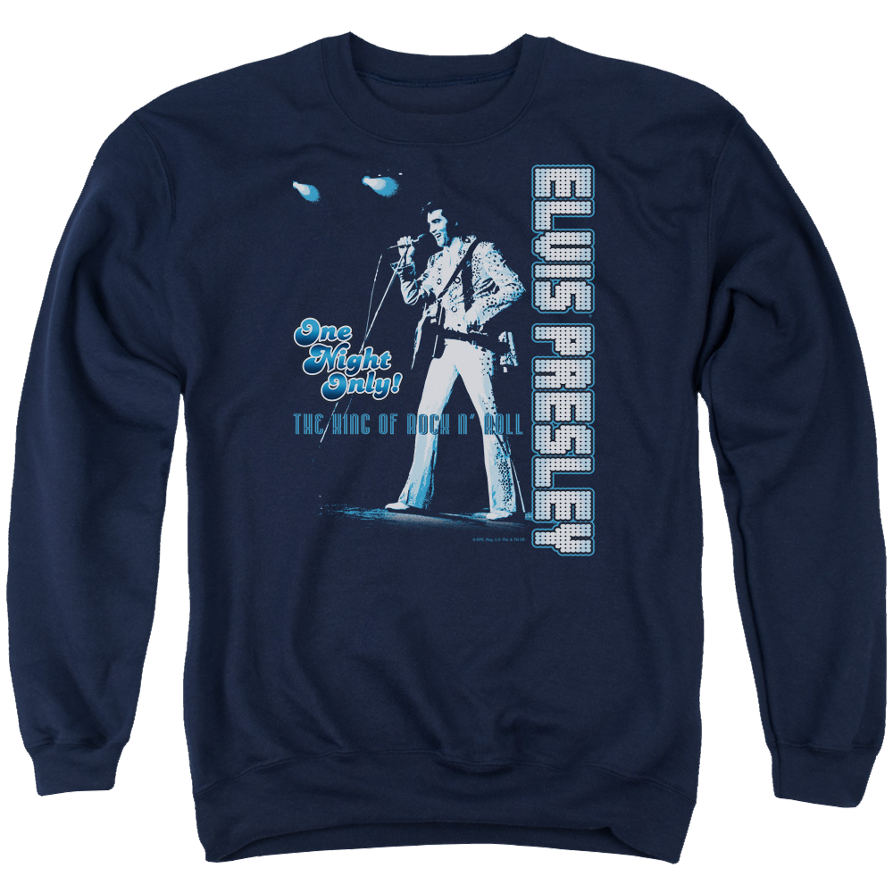 Elvis Presley One Night Only - Men's Crewneck Sweatshirt Men's Crewneck Sweatshirt Elvis Presley