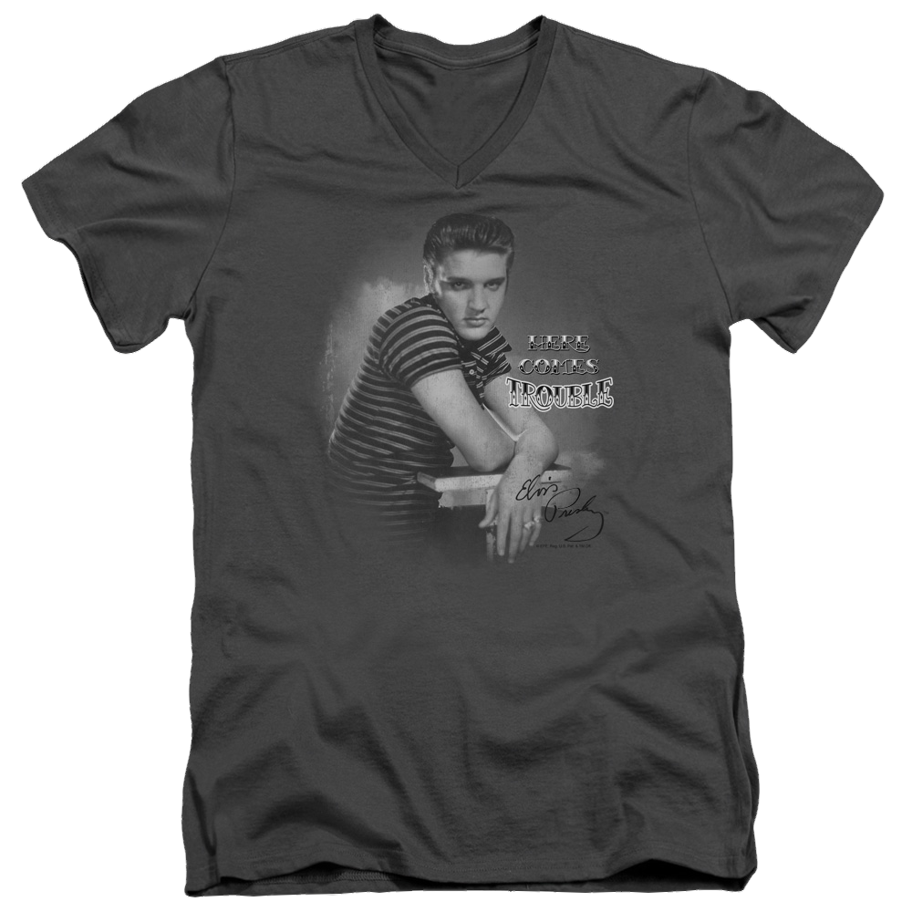 Elvis Presley Trouble - Men's V-Neck T-Shirt Men's V-Neck T-Shirt Elvis Presley