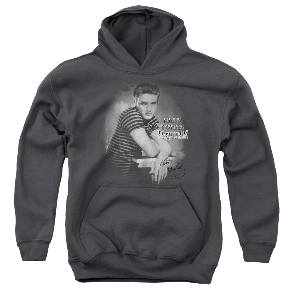 Elvis Presley Trouble - Youth Hoodie (Ages 8-12) Youth Hoodie (Ages 8-12) Elvis Presley