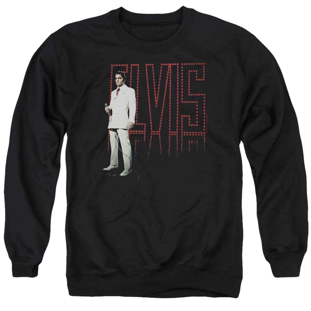 Elvis Presley White Suit - Men's Crewneck Sweatshirt Men's Crewneck Sweatshirt Elvis Presley