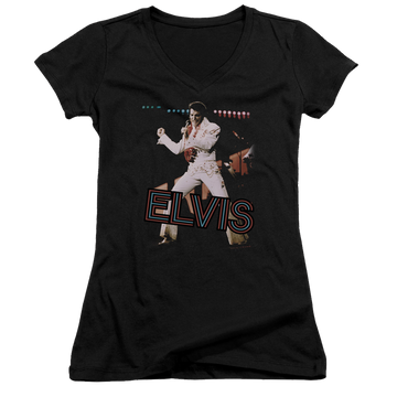 Elvis Presley Hit The Lights - Juniors V-Neck T-Shirt Juniors V-Neck T-Shirt Elvis Presley