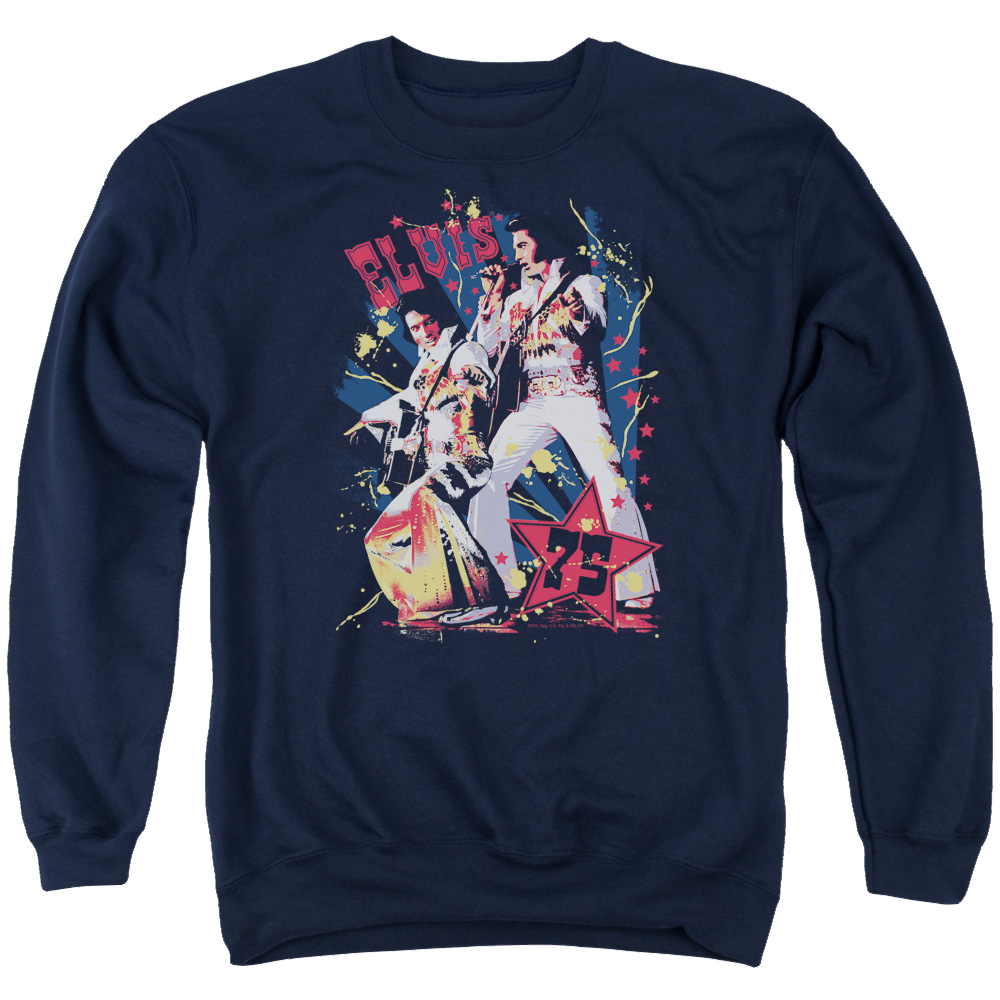 Elvis Presley Eagle Elvis - Men's Crewneck Sweatshirt Men's Crewneck Sweatshirt Elvis Presley