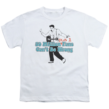 Elvis Presley 50 Million Fans Plus 1 - Youth T-Shirt (Ages 8-12) Youth T-Shirt (Ages 8-12) Elvis Presley