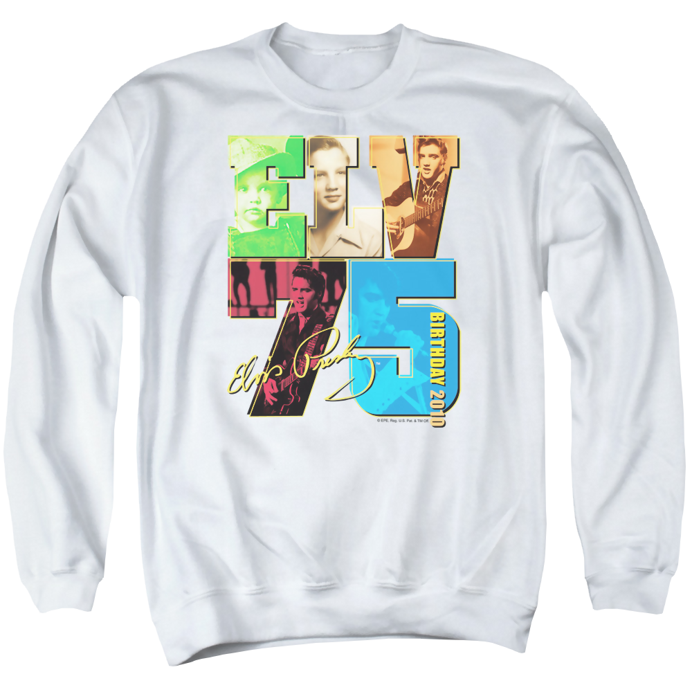 Elvis Presley Birthday 2010 - Men's Crewneck Sweatshirt Men's Crewneck Sweatshirt Elvis Presley