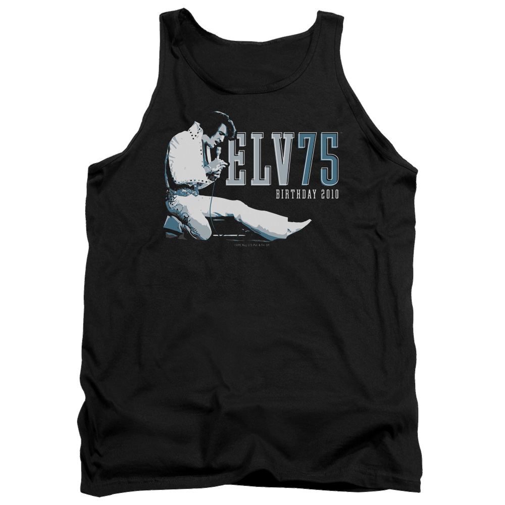 Elvis Presley Elv 75 Logo Men's Tank Men's Tank Elvis Presley