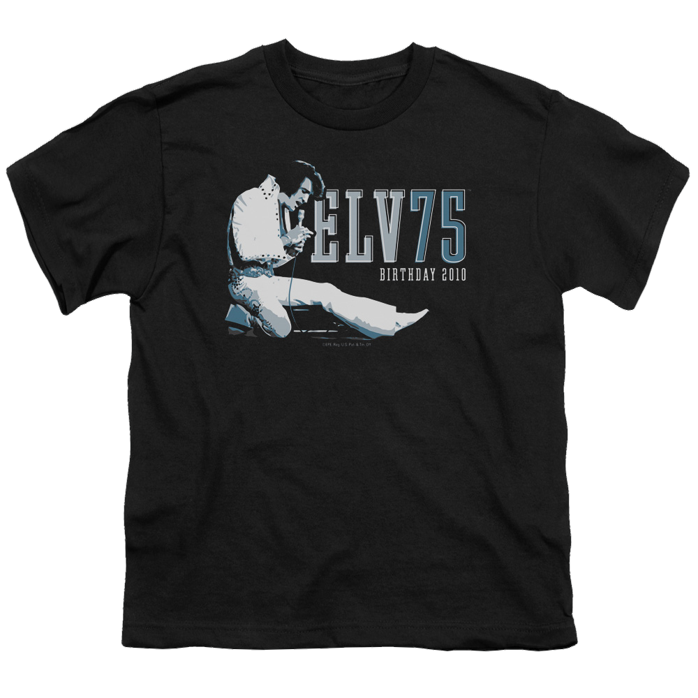 Elvis Presley Elv 75 Logo - Youth T-Shirt (Ages 8-12) Youth T-Shirt (Ages 8-12) Elvis Presley